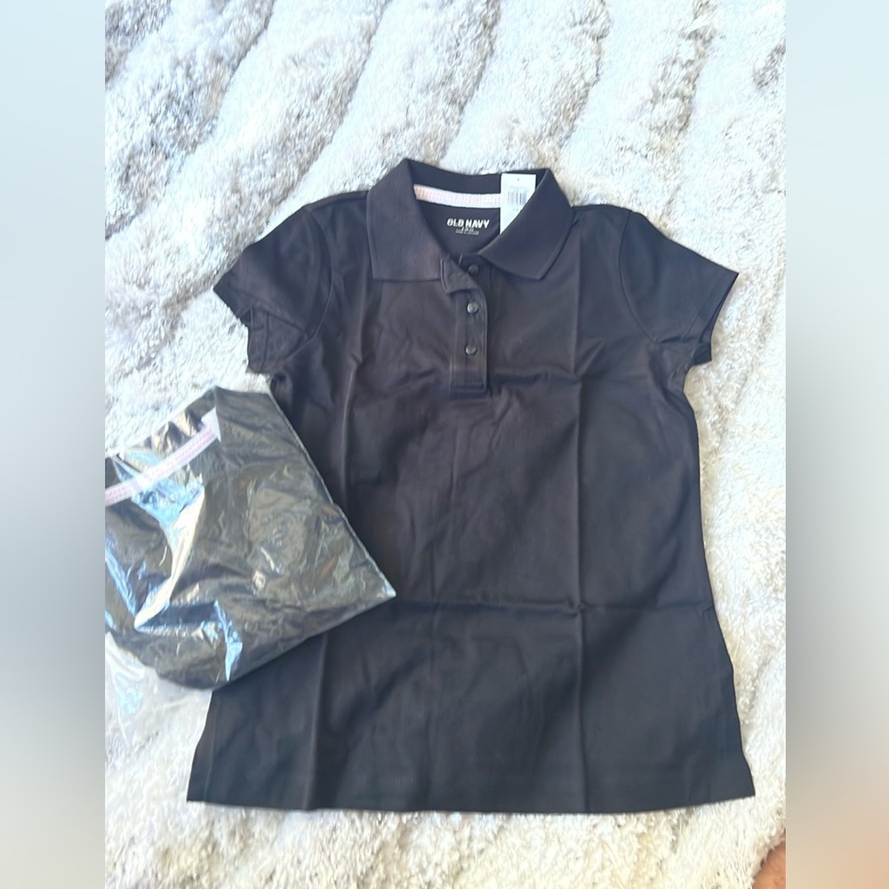 Classic Black Polo Girl Uniform Top - Picture 6 of 6